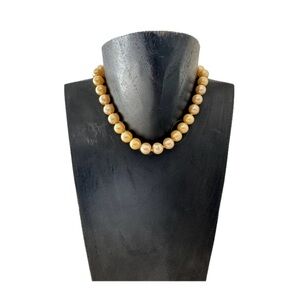Antique Gold Pearl Choker Necklace